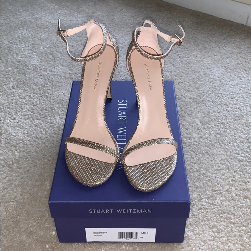 Stuart Weitzman Metallic Nudistsong Heel